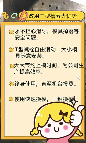 T型槽優(yōu)勢